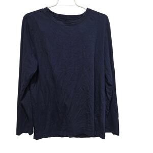 Quince Men’s Navy Cotton Modal Long Sleeve Tee Shirt M Soft Casual Basic